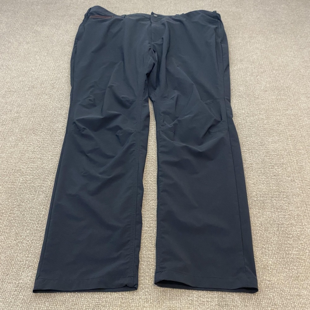 Orvis Pants Mens 40x28 Blue Nylon Stretch Khakis Hiking Travel Quick Dry Outdoor